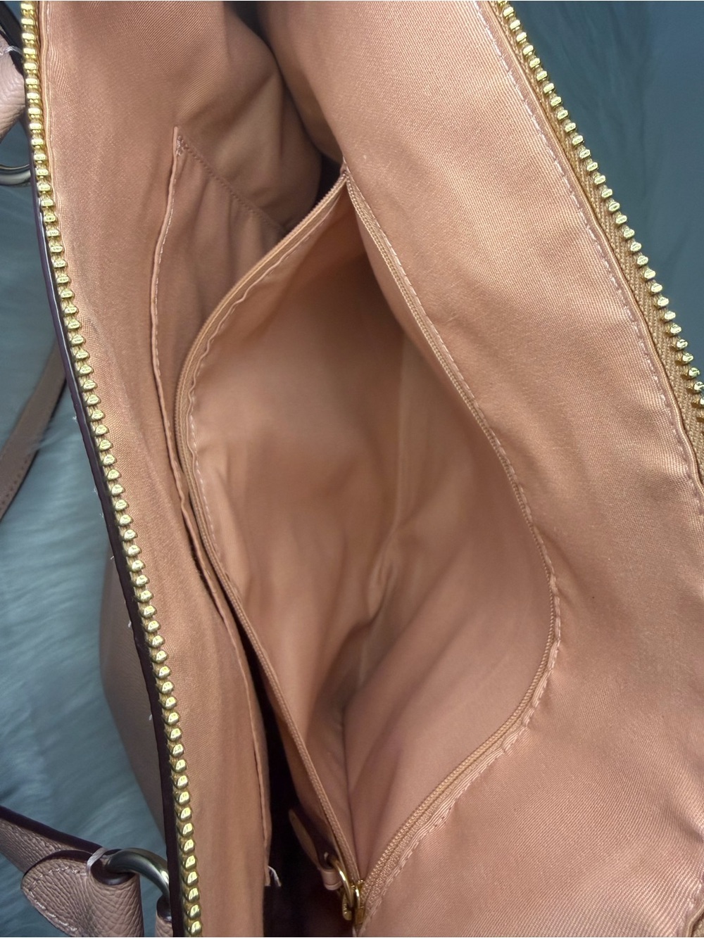 Coach Leather Tote Bag in Blush Pink - Picture 3 of 6
